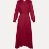 New forte_forte abito con manica lunga in voile ruby