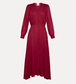 New forte_forte abito con manica lunga in voile ruby