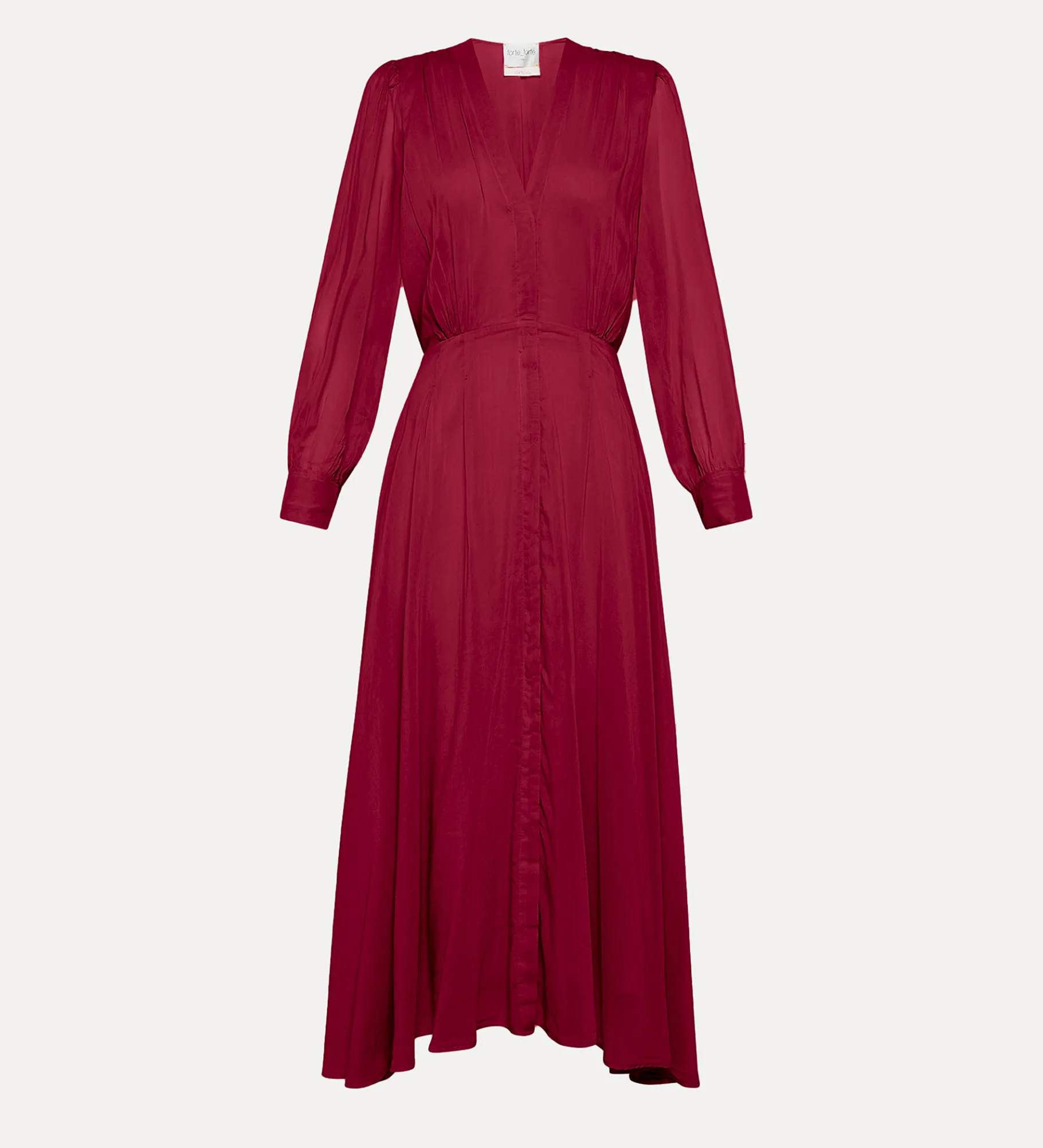 New forte_forte abito con manica lunga in voile ruby