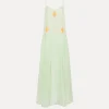 Best forte_forte abito in voile con ricamo “oniric blossom” mint