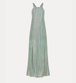 Online forte_forte abito scollo quadrato in jersey lurex acqua