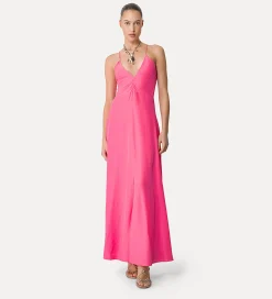 Hot forte_forte abito slip dress in seta ortensia