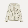 Clearance forte_forte bomber in pelle donna con ricamo “poetic orchid” orchidea
