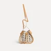 Sale forte_forte borsa secchiello in pelle e crochet naturale