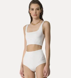 Outlet forte_forte bralette in jersey lucido bianco