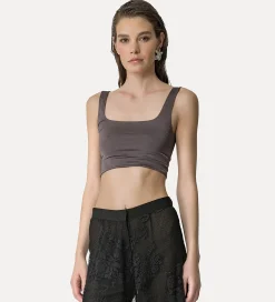 Sale forte_forte bralette in jersey lucido grigio lava