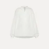 Sale forte_forte camicia bohemien con frangia bianco