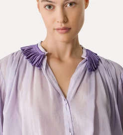 Outlet forte_forte camicia bohemien donna lilac