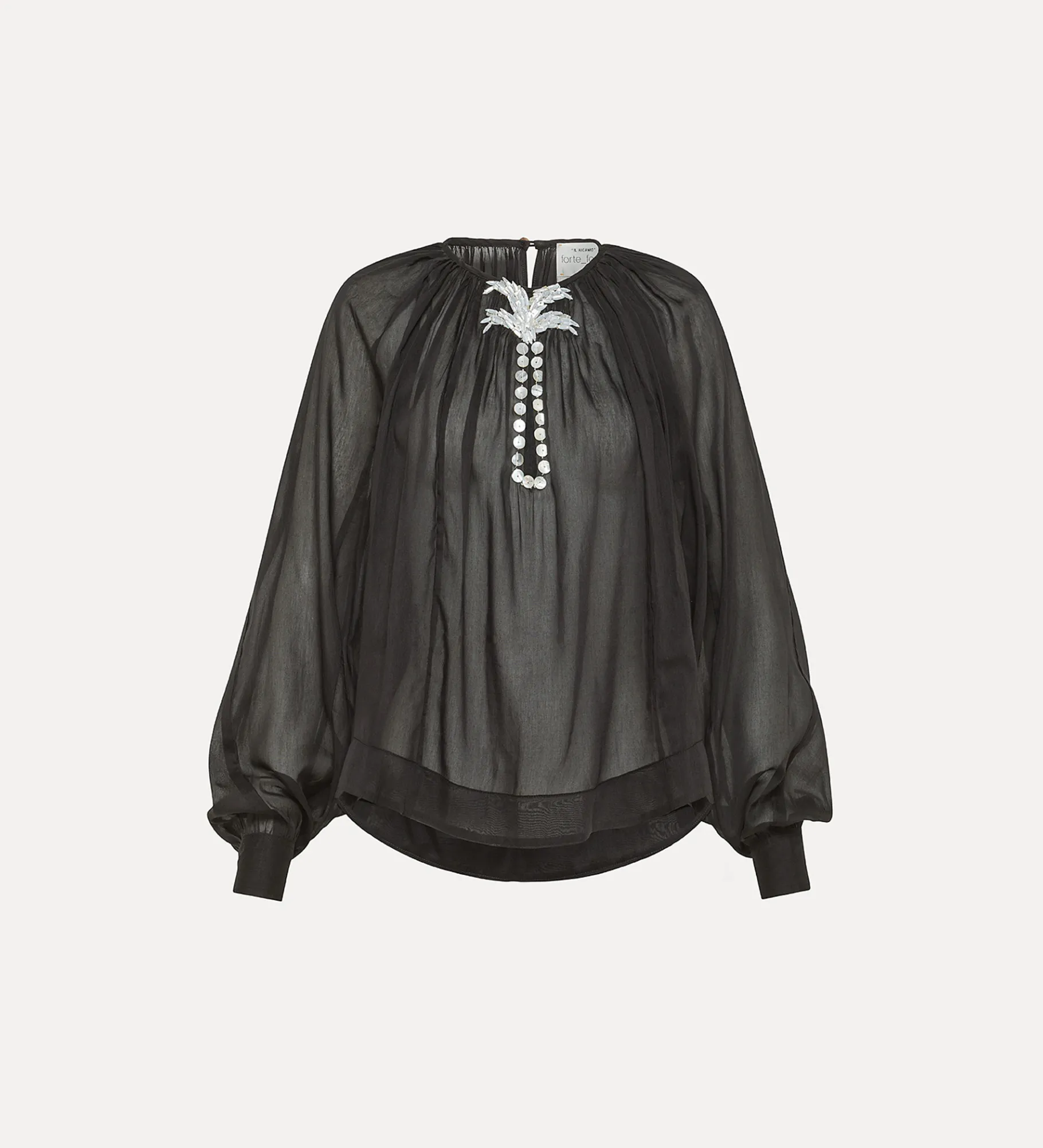 Best forte_forte camicia bohemien nera nero