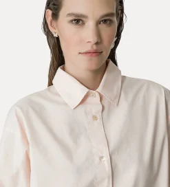Fashion forte_forte camicia boxy fit in popeline oyster