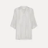 Sale forte_forte camicia essential in seta habotai madreperla