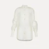 Discount forte_forte camicia organza di seta giglio
