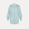 Outlet forte_forte camicia raso a righe nuage