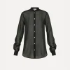 Hot forte_forte camicia serafino essential in voile nero