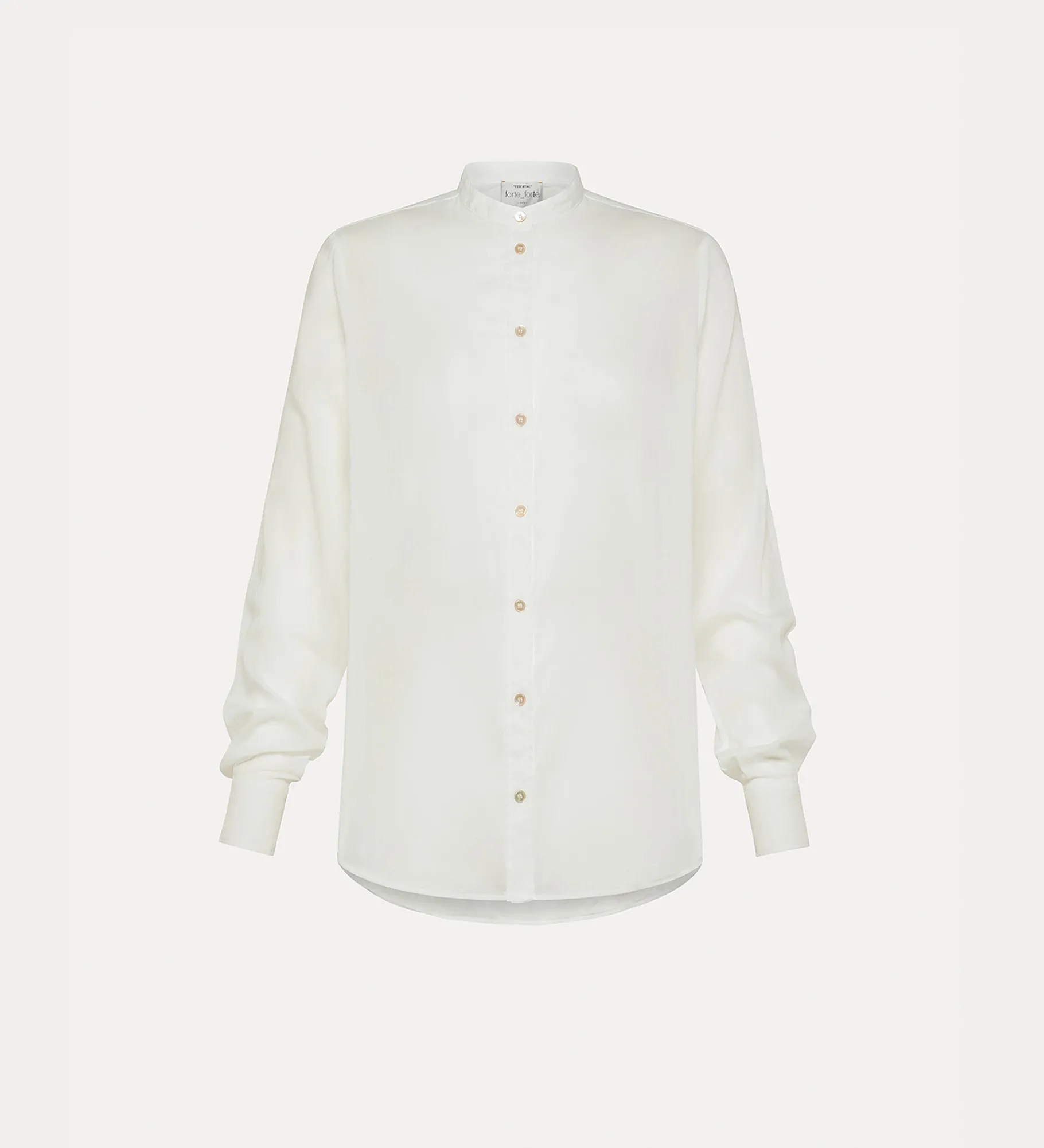 Online forte_forte camicia serafino essential in voile bianco