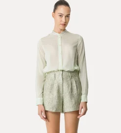 New forte_forte camicia serafino in voile mint