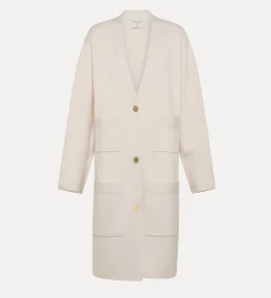 New forte_forte cappotto in lana ivory