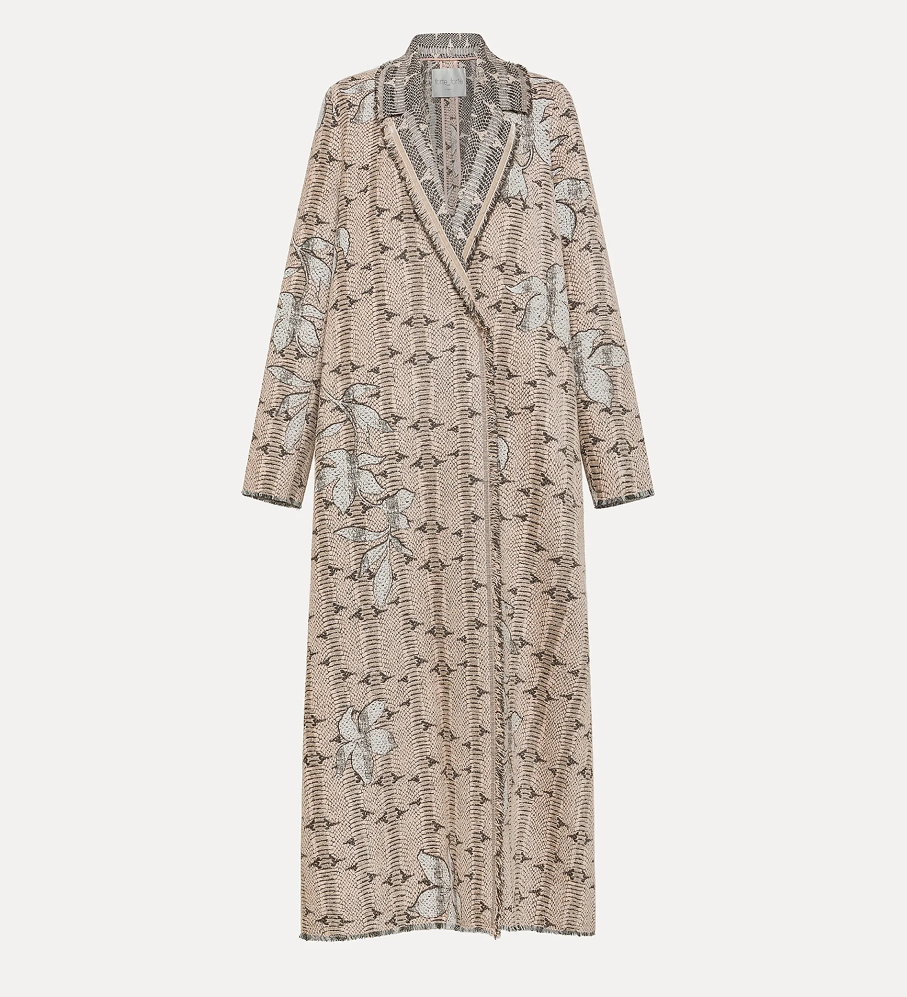 Outlet forte_forte cappotto jacquard “dune lily” cipria