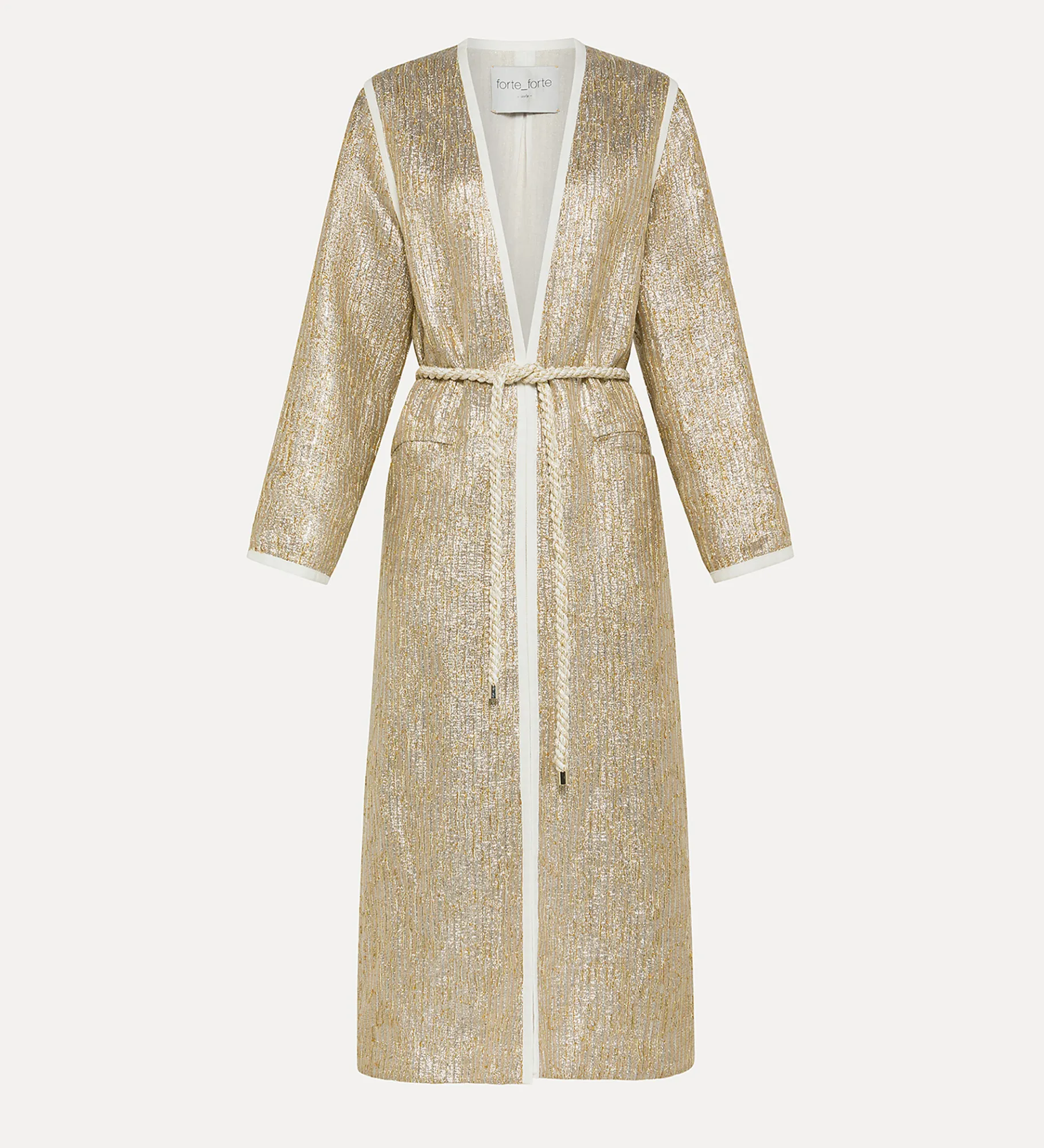 Outlet forte_forte cappotto jacquard lurex “twinkle” gold