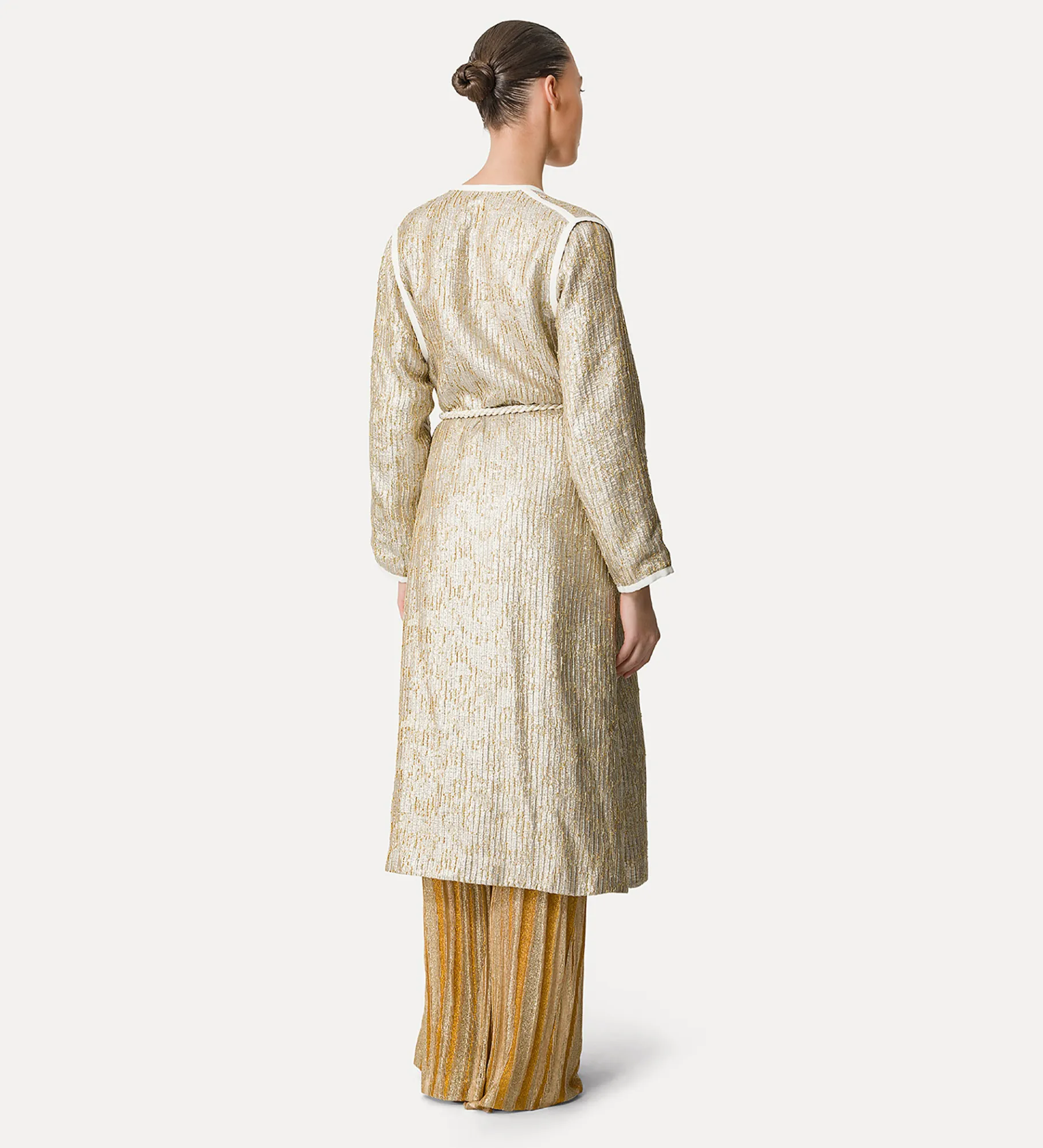 Outlet forte_forte cappotto jacquard lurex “twinkle” gold