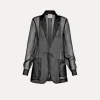Clearance forte_forte giacca in organza di seta noir