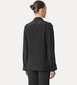 Outlet forte_forte giacca over donna in satin noir