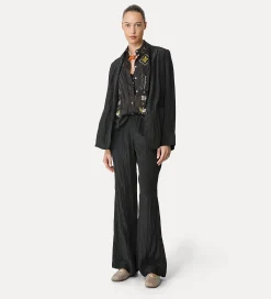 Outlet forte_forte giacca over donna in satin noir