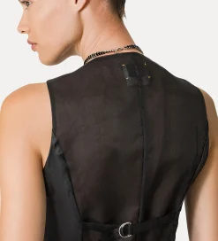 Fashion forte_forte gilet fil à fil donna noir