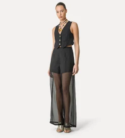 Fashion forte_forte gilet fil à fil donna noir