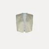 Hot forte_forte gilet jacquard con strass twinkle