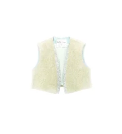 Hot forte_forte gilet jacquard con strass twinkle