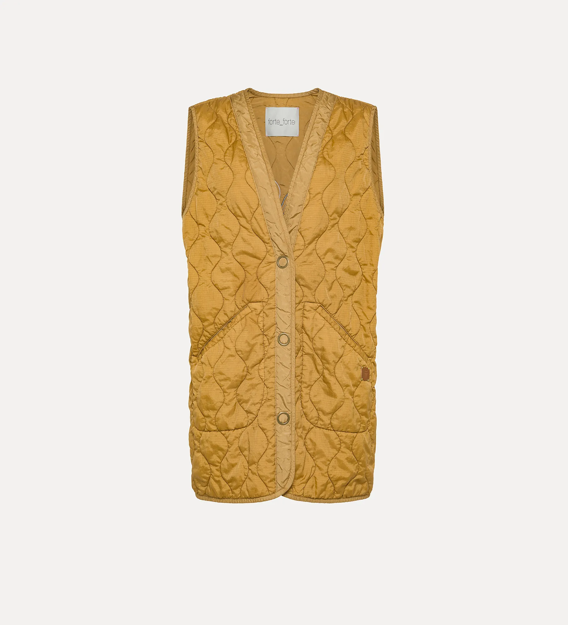 Outlet forte_forte gilet trapuntato d'or