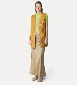 Outlet forte_forte gilet trapuntato d'or