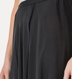 Outlet forte_forte gonna lunga chiffon di seta noir