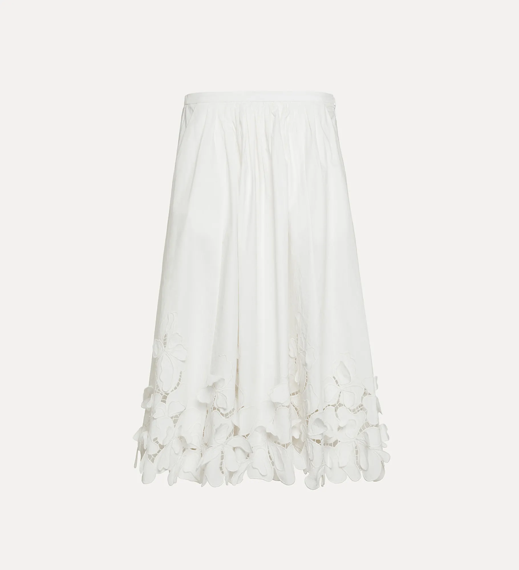 Discount forte_forte gonna lunga in popeline bianco