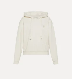 Fashion forte_forte hoodie essential felpa diagonale cotone ivory