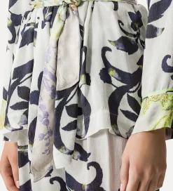 Clearance forte_forte kimono donna con stampa “the secret lily” orchidea