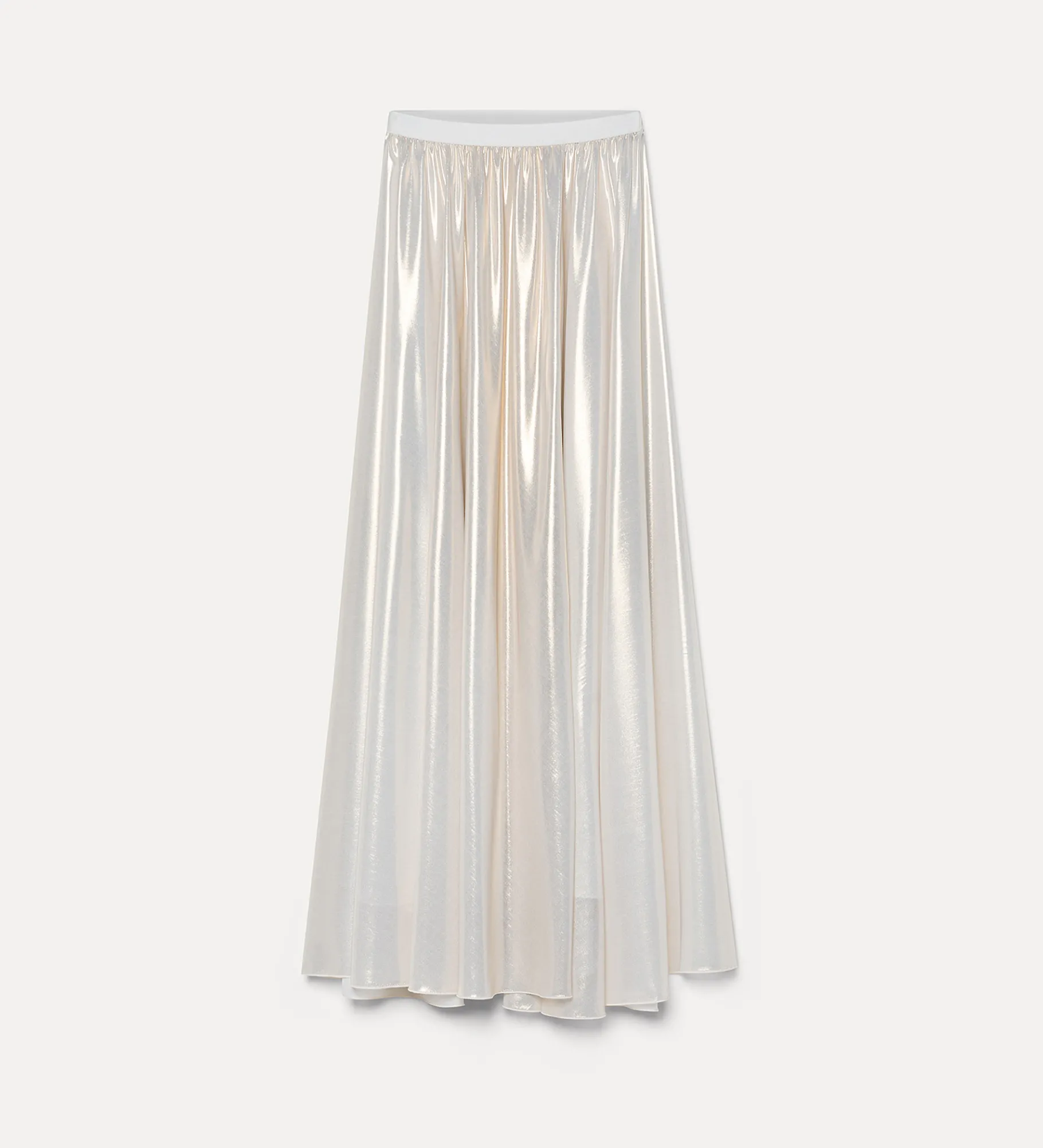 Hot forte_forte la gonna in georgette laminata light gold