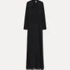 Online forte_forte l’abito con fiocco in georgette di seta nero