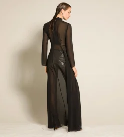 Online forte_forte l’abito con fiocco in georgette di seta nero