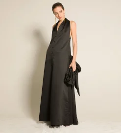 Sale forte_forte l’abito couture in contemporary duchesse nero