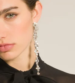 Hot forte_forte orecchini pendente con strass  crystal