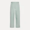 Hot forte_forte pantalone cargo in misto lino azzurro breeze
