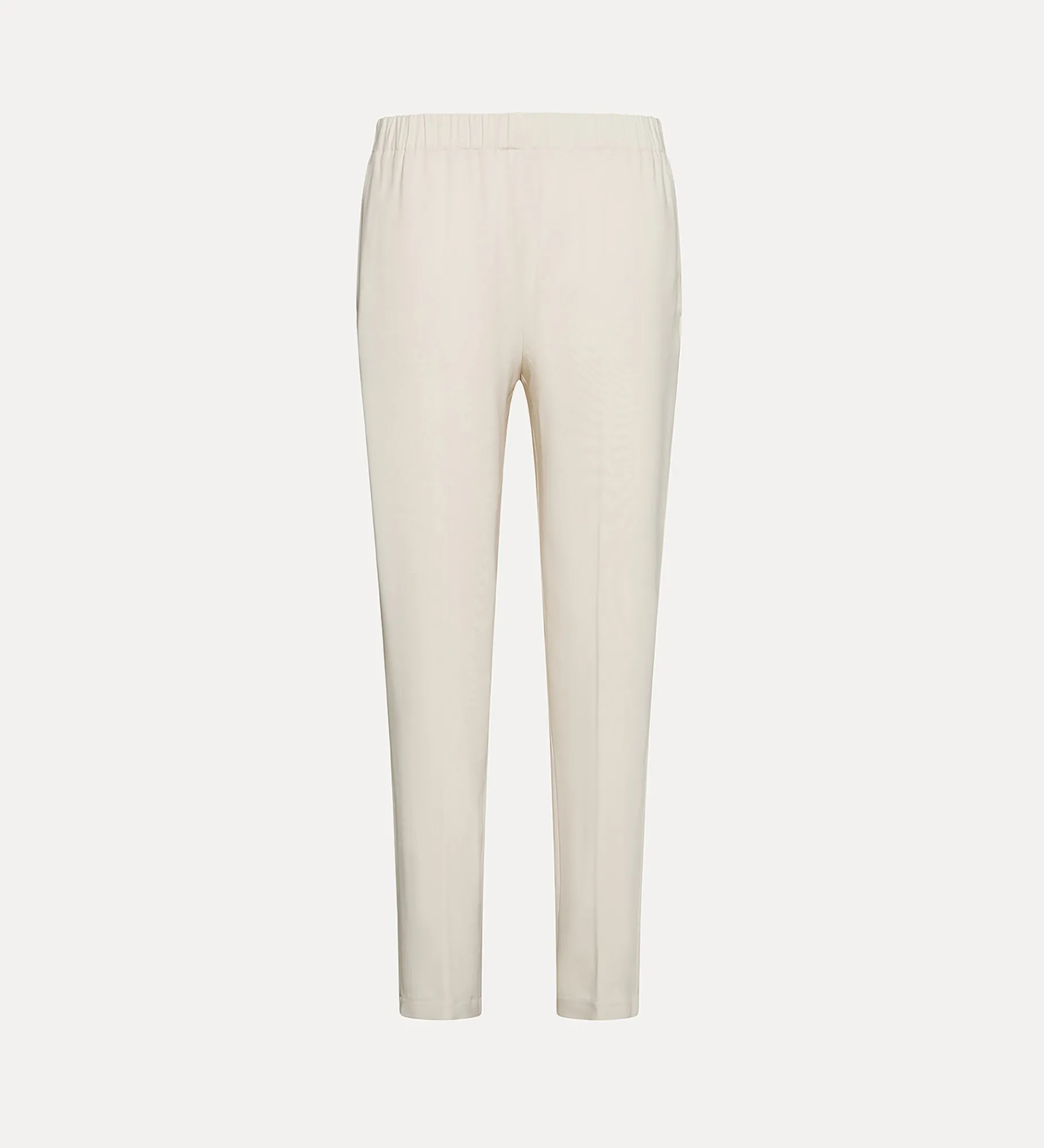 Fashion forte_forte pantalone essential in cady crêpe stretch ivory