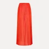 Hot forte_forte pantalone in seta con coulisse papavero