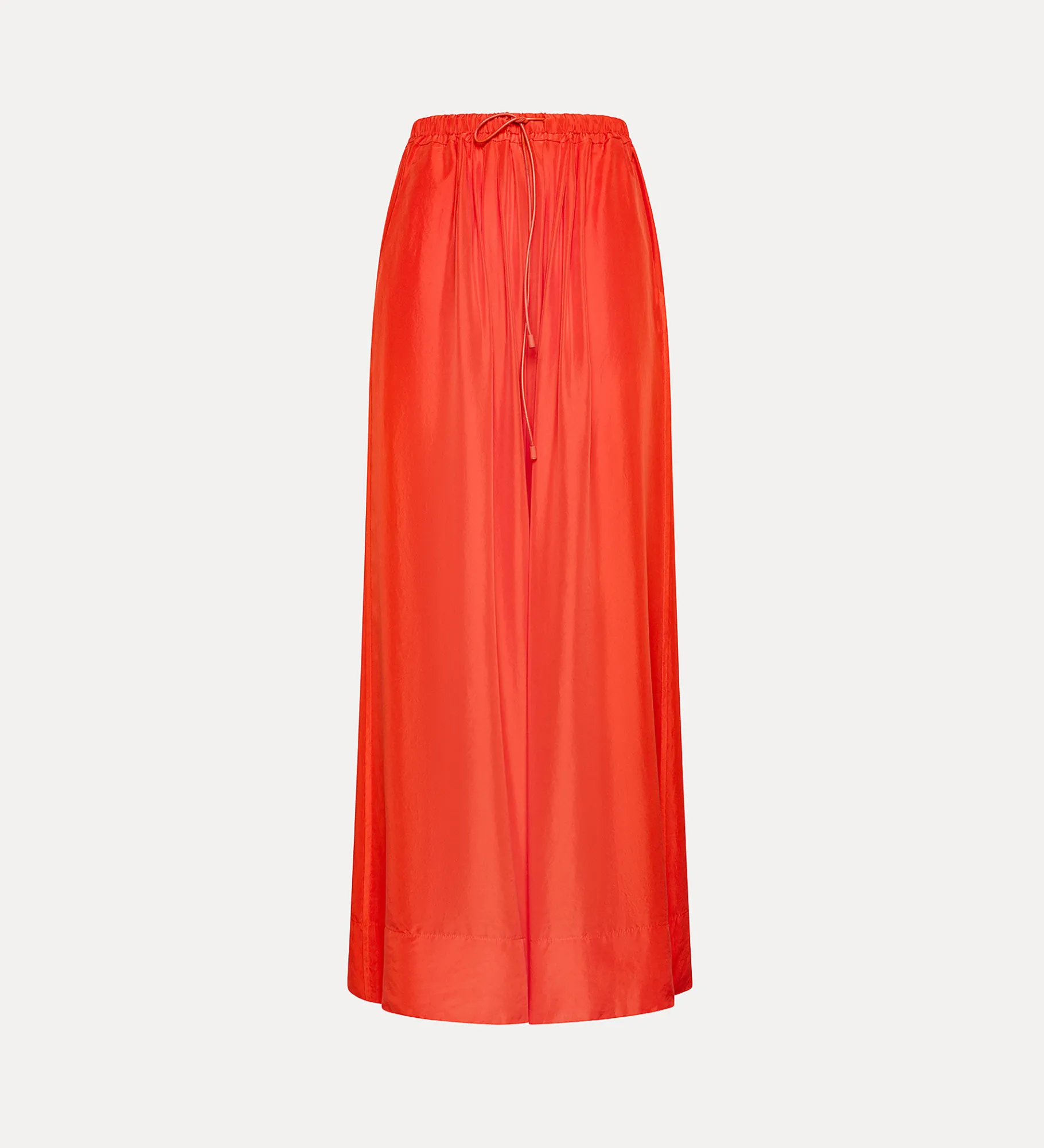 Hot forte_forte pantalone in seta con coulisse papavero