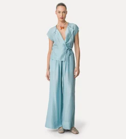 New forte_forte pantalone in seta con coulisse acqua
