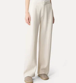 Online forte_forte pantalone sartoriale punto stoffa avorio ivory