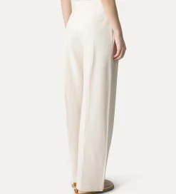 Online forte_forte pantalone sartoriale punto stoffa avorio ivory