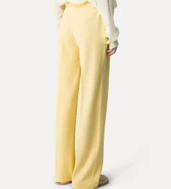 Hot forte_forte pantalone sartoriale punto stoffa giallo ananas